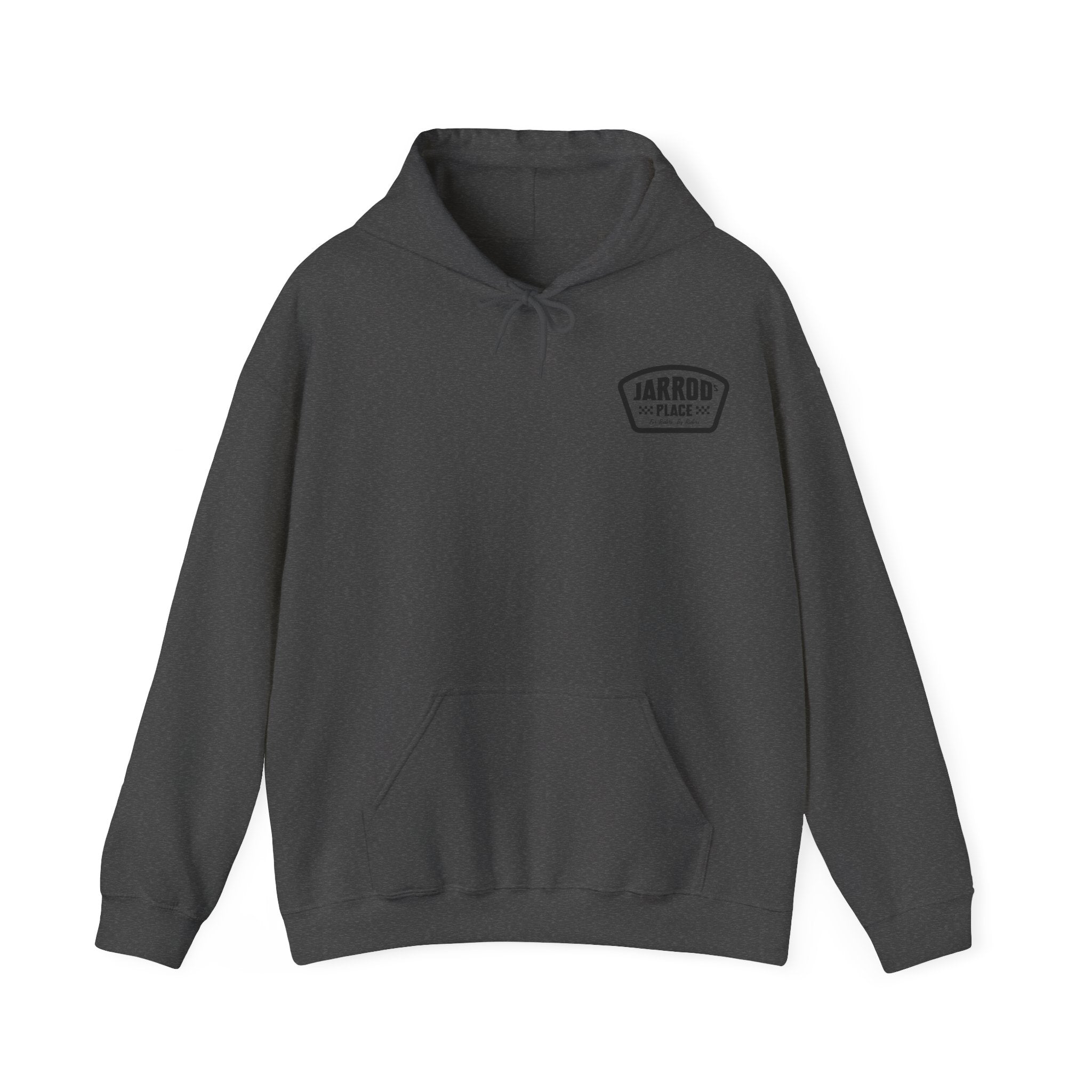 Jarrod's Place Bike Park Hooded Sweatshirt - For Riders, By Riders logo