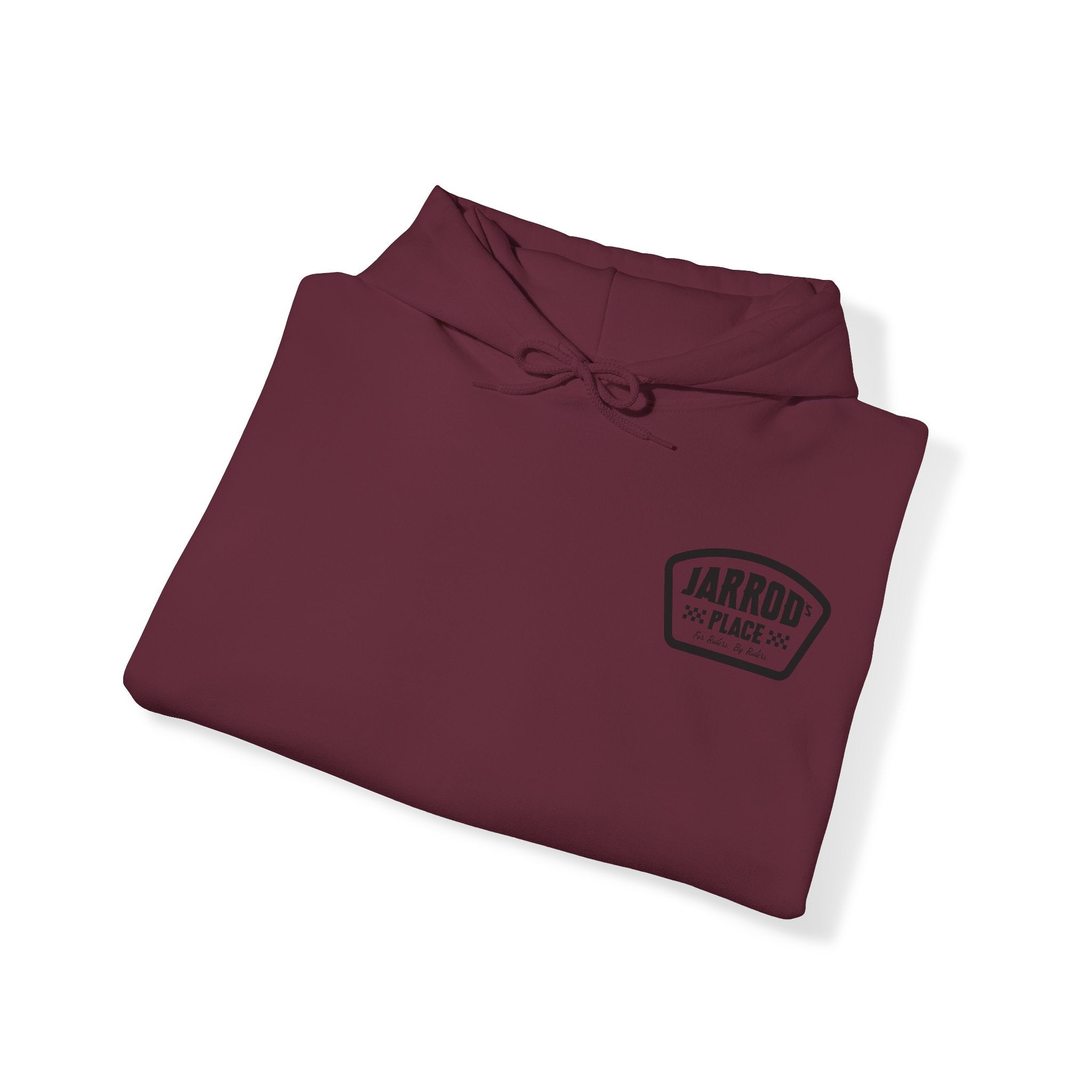 Jarrod's Place Bike Park Hooded Sweatshirt - For Riders, By Riders logo